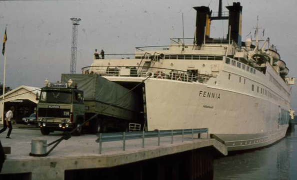 M/S Fennia körde på linjen Vasa-Sundsvall. Här är vi på kommande från Trondheim.